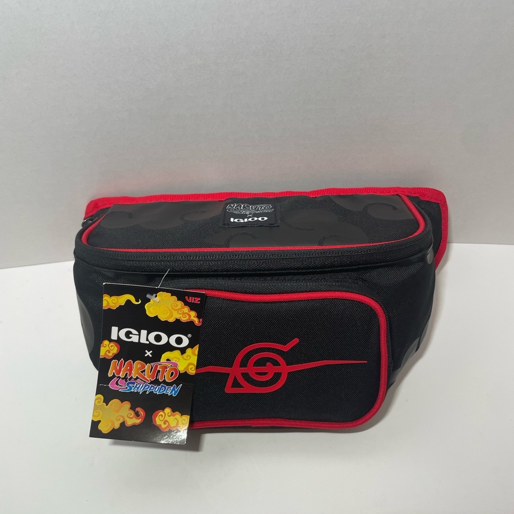 Anime Naruto Shippuden Akatsuki Fanny Pack Belt Bag 3 Can Igloo Cooler New